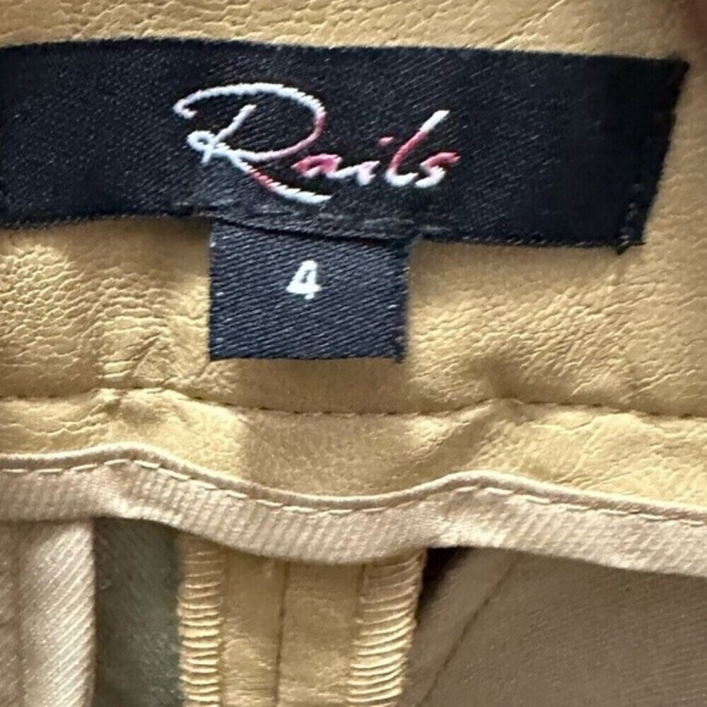 RAILS JO VEGAN LEATHER PANTS IN CAFE WOMEN'S SIZE 4 - Picture 4 of 7